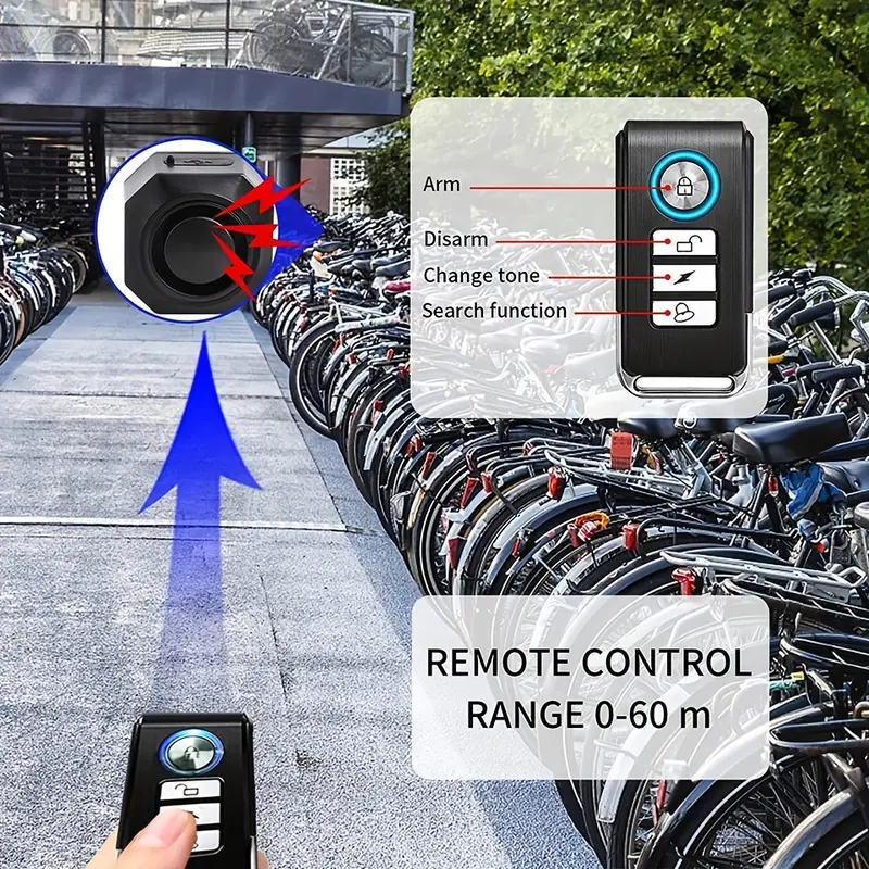 ADJUSTABLE VOLUME & ADJUSTBALE SENSITIVITY alarm